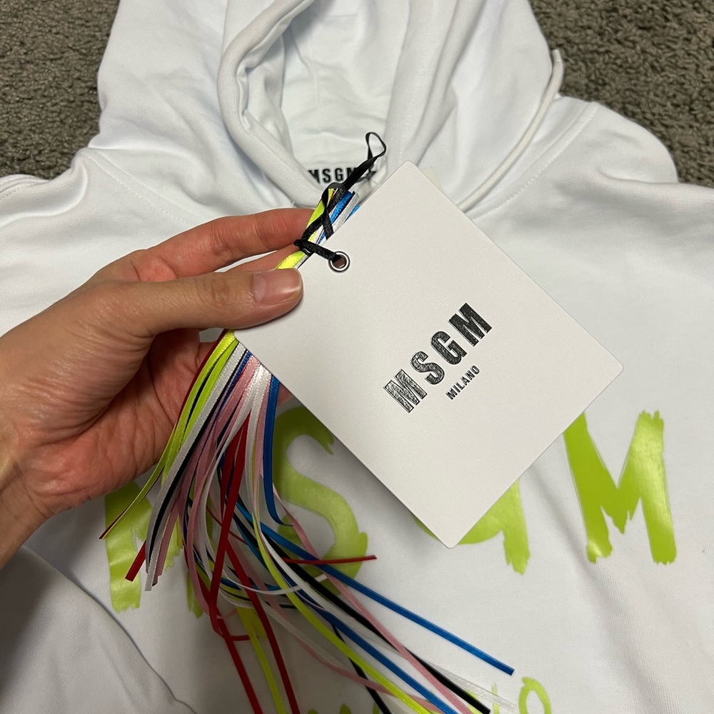 Brand new MsGM white hoodie